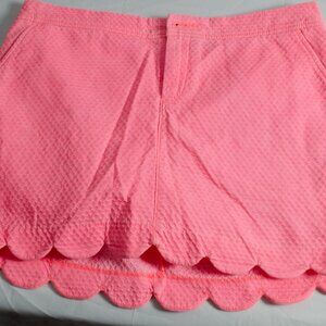 Lilly Pulitizer Buttercup Scalloped Pink Shorts, Size 8
